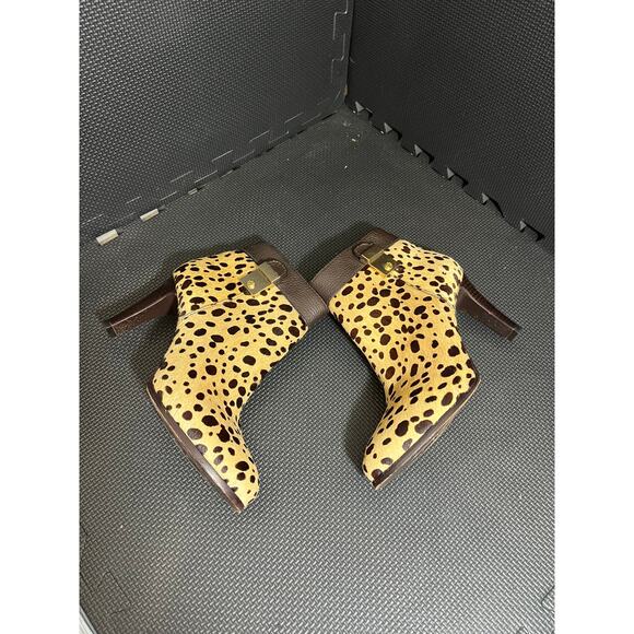 Tory Burch Priscilla Animal Print Bootie Calf Hair Cheetah Leopard‎ Womens 8.5 - Picture 6 of 11